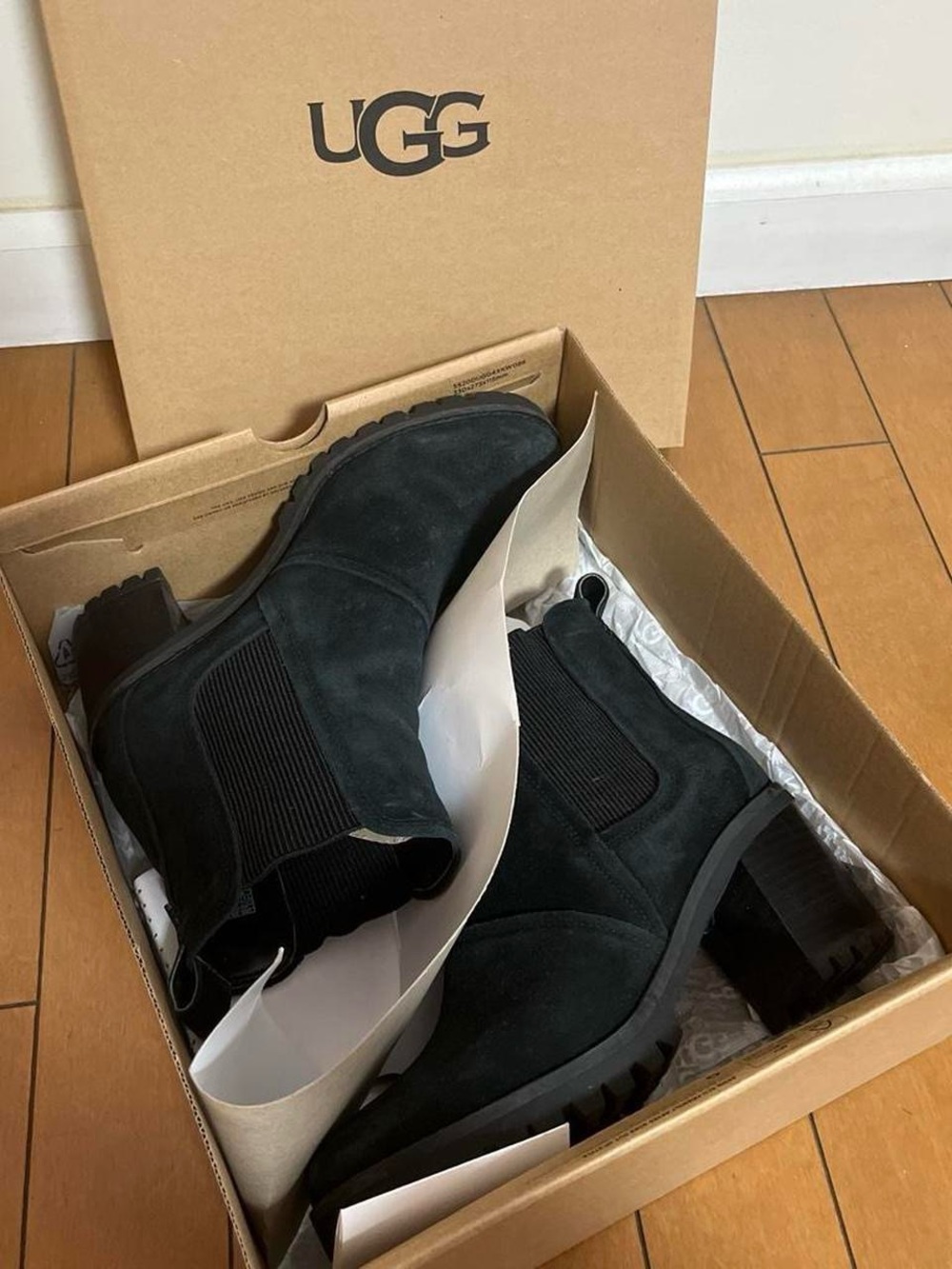 UGG Men's Black Suede Chukka Boots with Lug Sole